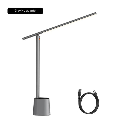 Baseus LED Desk Lamp Dimmable Foldable Light &ndash; Energy Saving Grey No Adapt / WHITE / L|0-5W
