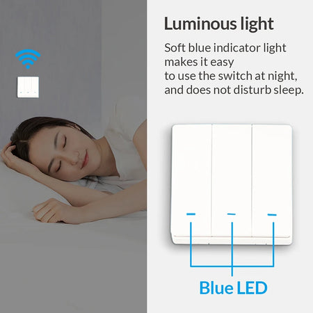 Smart WiFi Push Button Wall Switch &ndash; Alexa &amp; Google Home Compatible, No Neutral Required