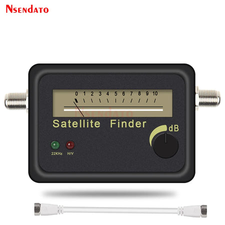 Digital satfinder Satellite Finder signal meter Meter for FTA LNB DIRECTV Signal Pointer SATV Satellite TV Receiver Sat finder added White cable
