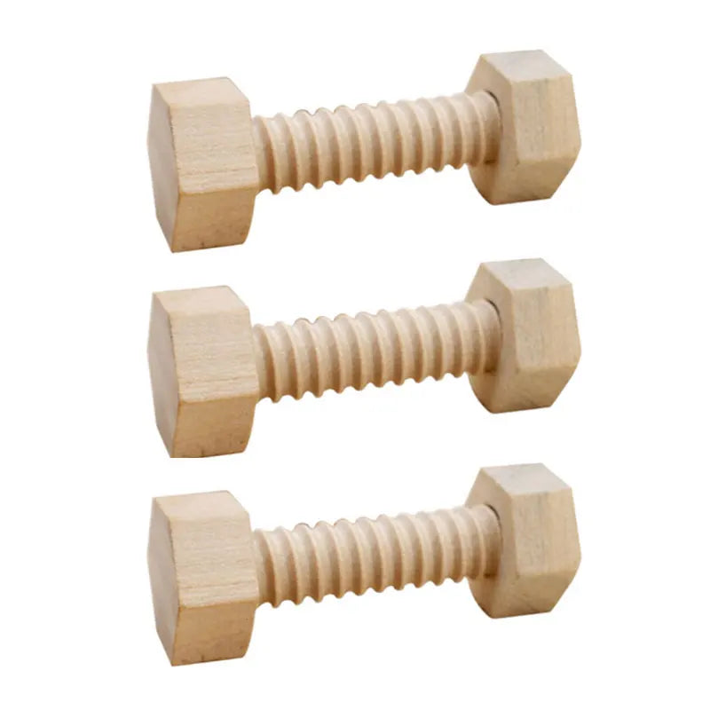 Wooden Screw Nut Assembly Toy &ndash; Fine Motor Skill Training C-3PC