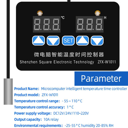 ZFX-W1011 Temperature Controller &ndash; Intelligent Time Control