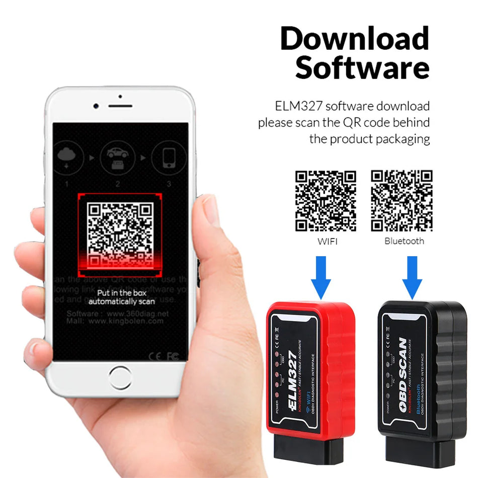 ELM327 WiFi OBDII Scanner, Code-Leser für Autos, PIC18F25K80