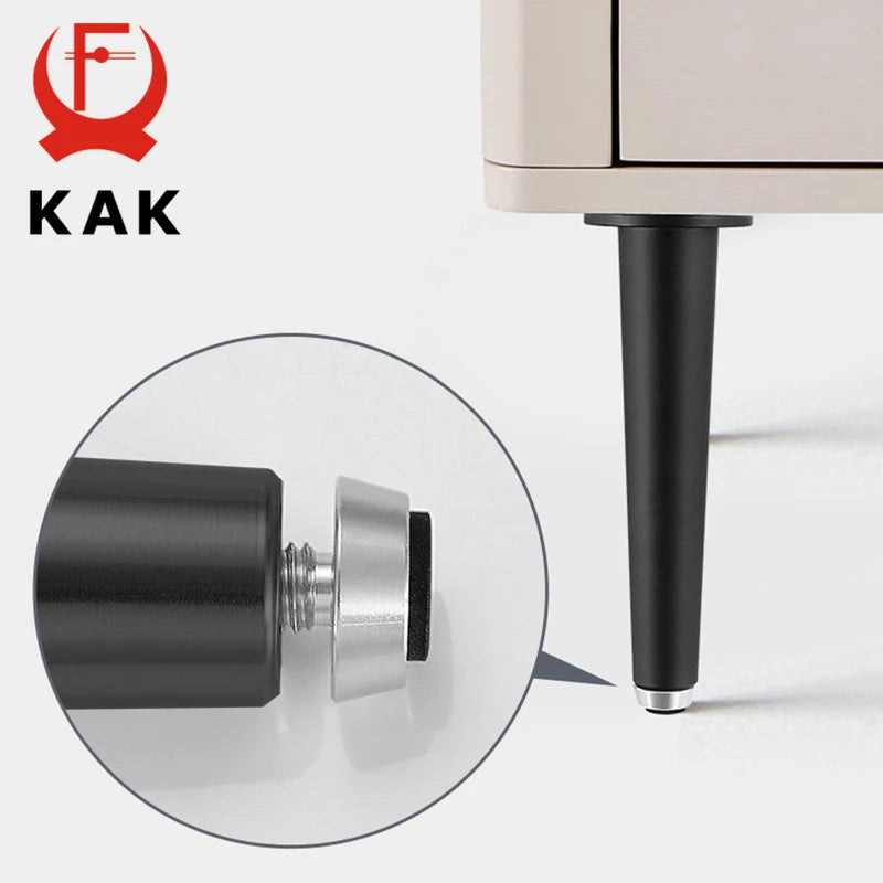 Verstelbare Ruimte Aluminium Meubelpoten Met Rubber Pad