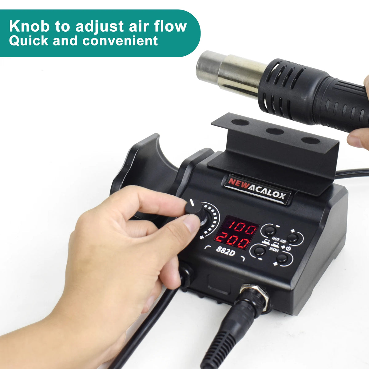 NEWACALOX 882D &ndash; Sleep Function Soldering Station 2-In-1