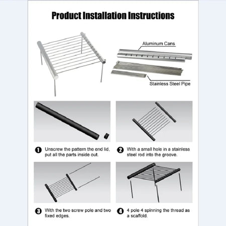 Portable Stainless Steel Mini Barbecue Grill - Foldable &amp; Lightweight for Outdoor Cooking