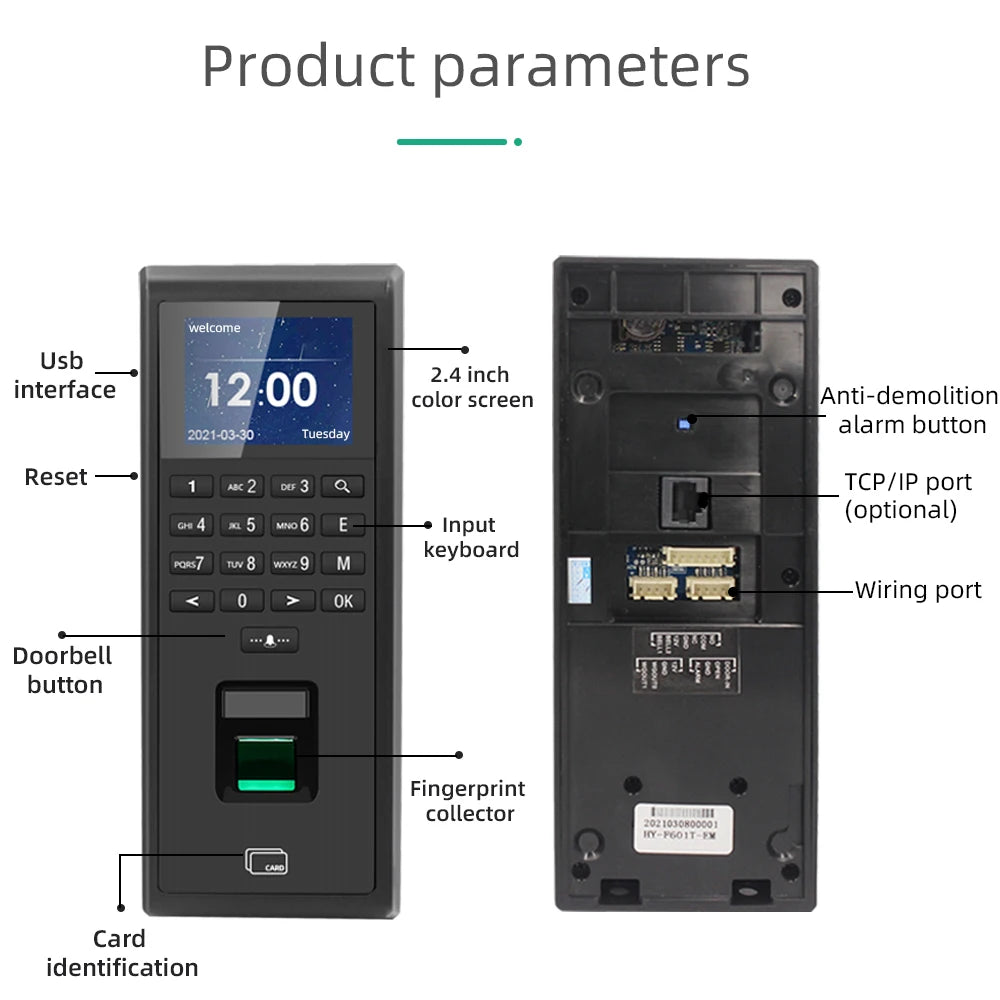 F601S &ndash; Biometric Fingerprint Access Keypad With Attendance