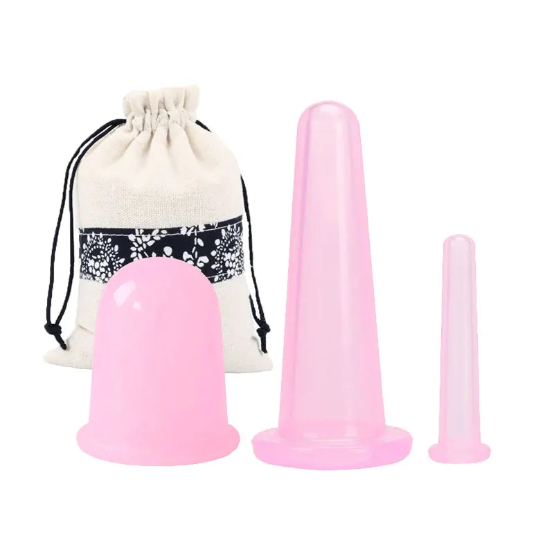 3Pcs Jar Silicone Vacuum Cupping Cans &ndash; Pain Relief