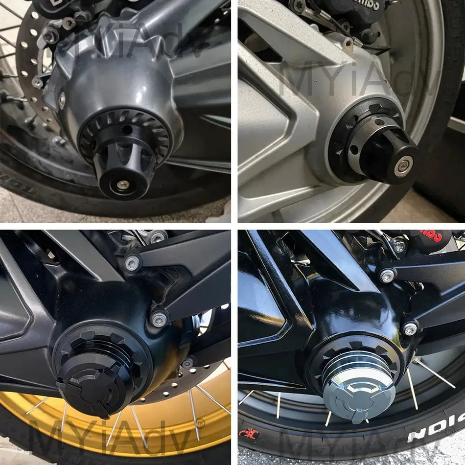 For BMW R1200GS Adv R1250GS Adventure GS1200 LC 2013-2024 Rear Wheel Fork Axle Cap Crash Protector Slider Spindle Hub R NINE T by InterCyprus Trading Ltd