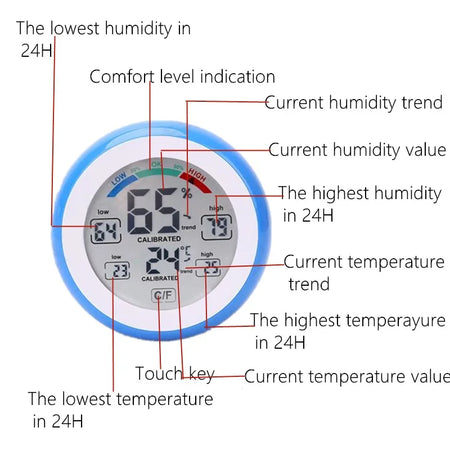 Digital Temperature Humidity Tester - Celsius Readings