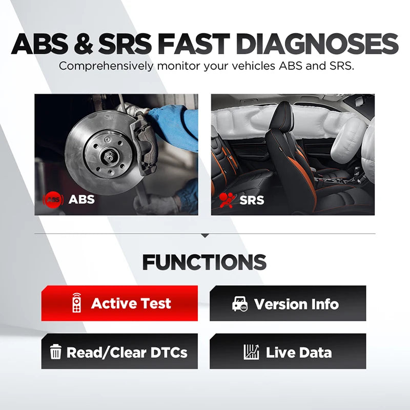 Launch CR629 OBD2 Skanner med Motor, ABS, SRS Diagnostik