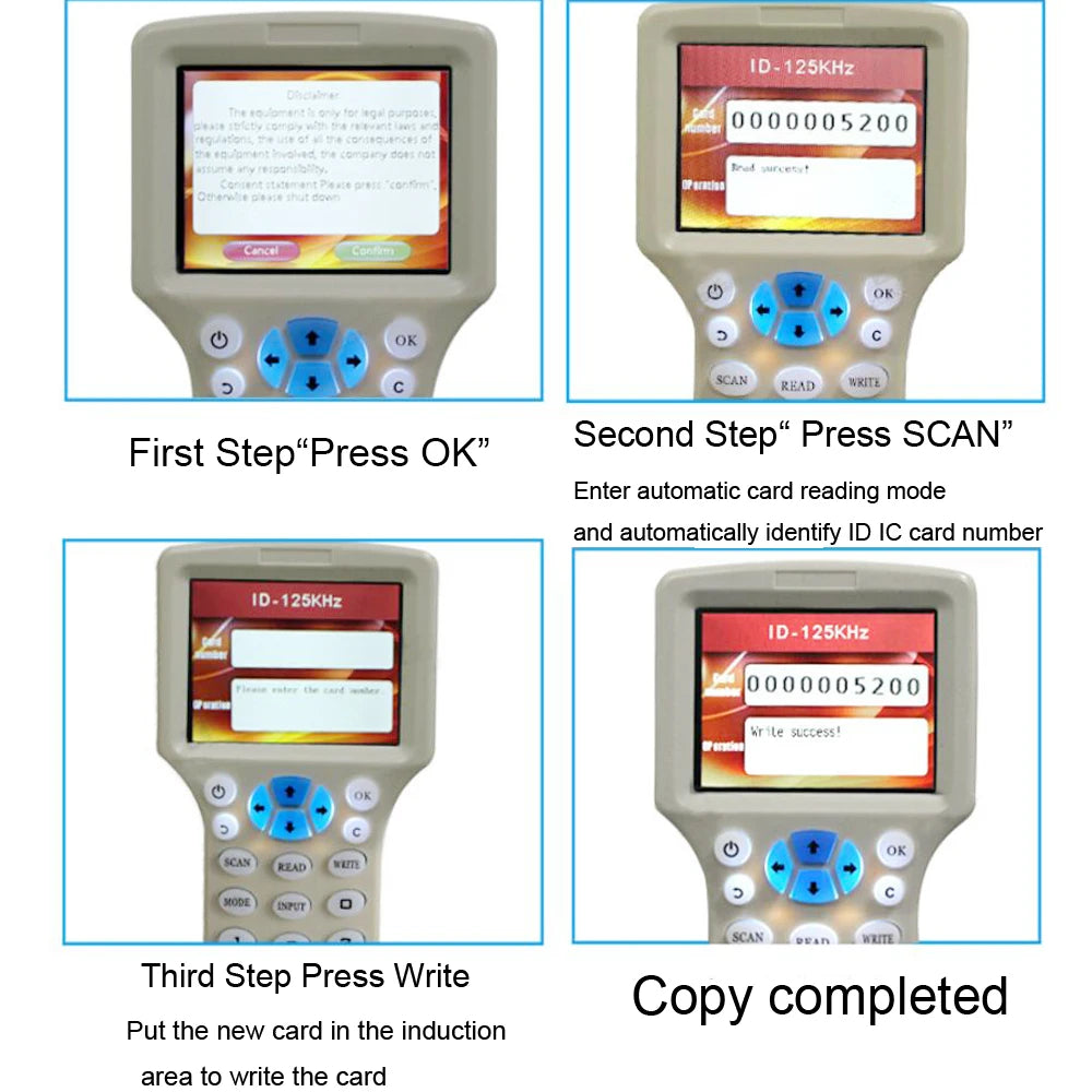 Handheld RFID Writer Duplicator 125KHz 13.56MHz &ndash; NFC Copy