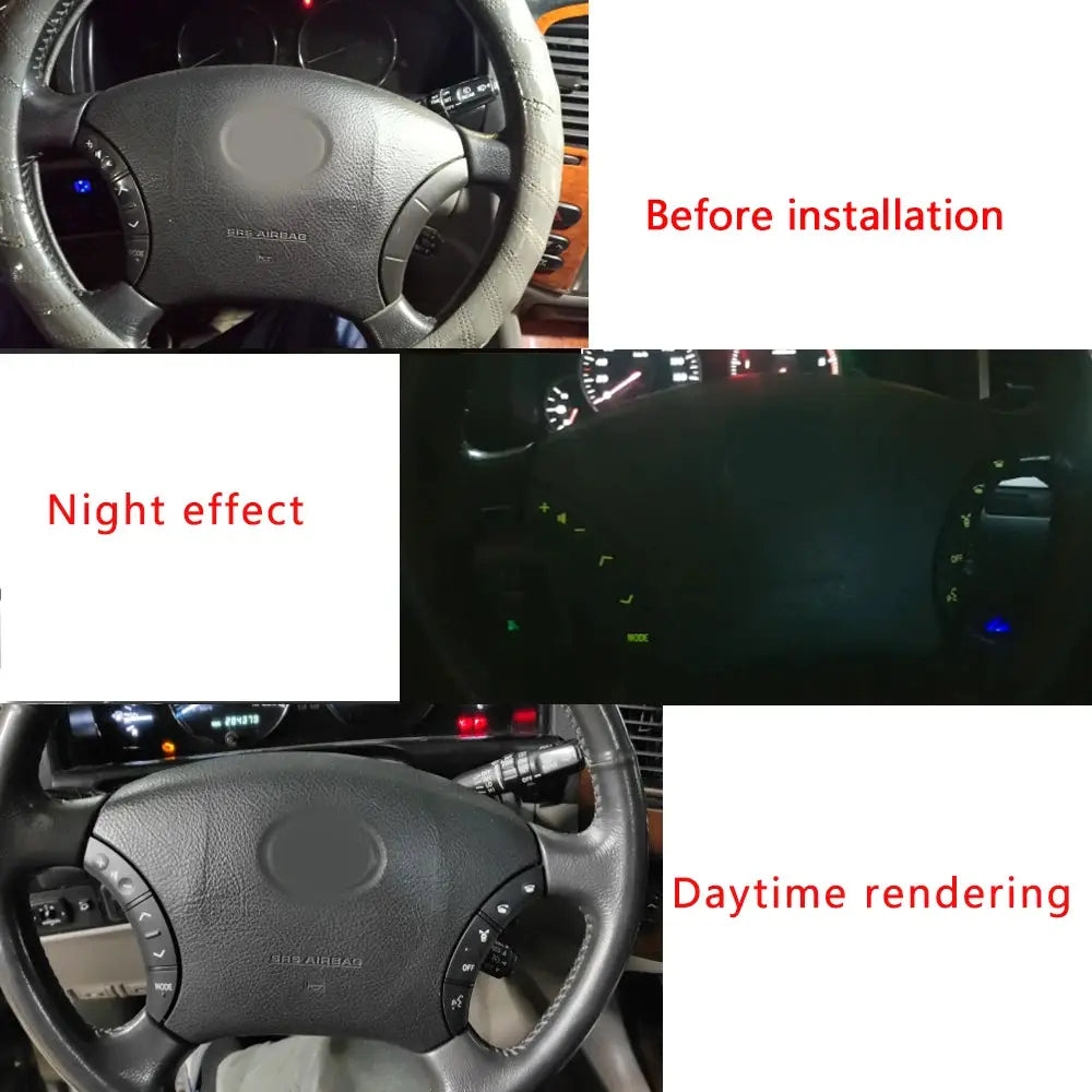Multi-function Car Steering Wheel Control Buttons Switch Styling Buttons For Toyota Land Cruiser Prado 120 2004-2009 75B037 by InterCyprus Trading Ltd