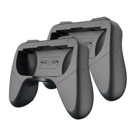 2pc Joycon Bracket Stand Holder Wheel &ndash; Comfortable Grip for Nintendo Switch OLED black