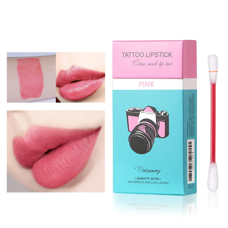 20pcs Non-Stick Waterproof Lip Stain Set pink