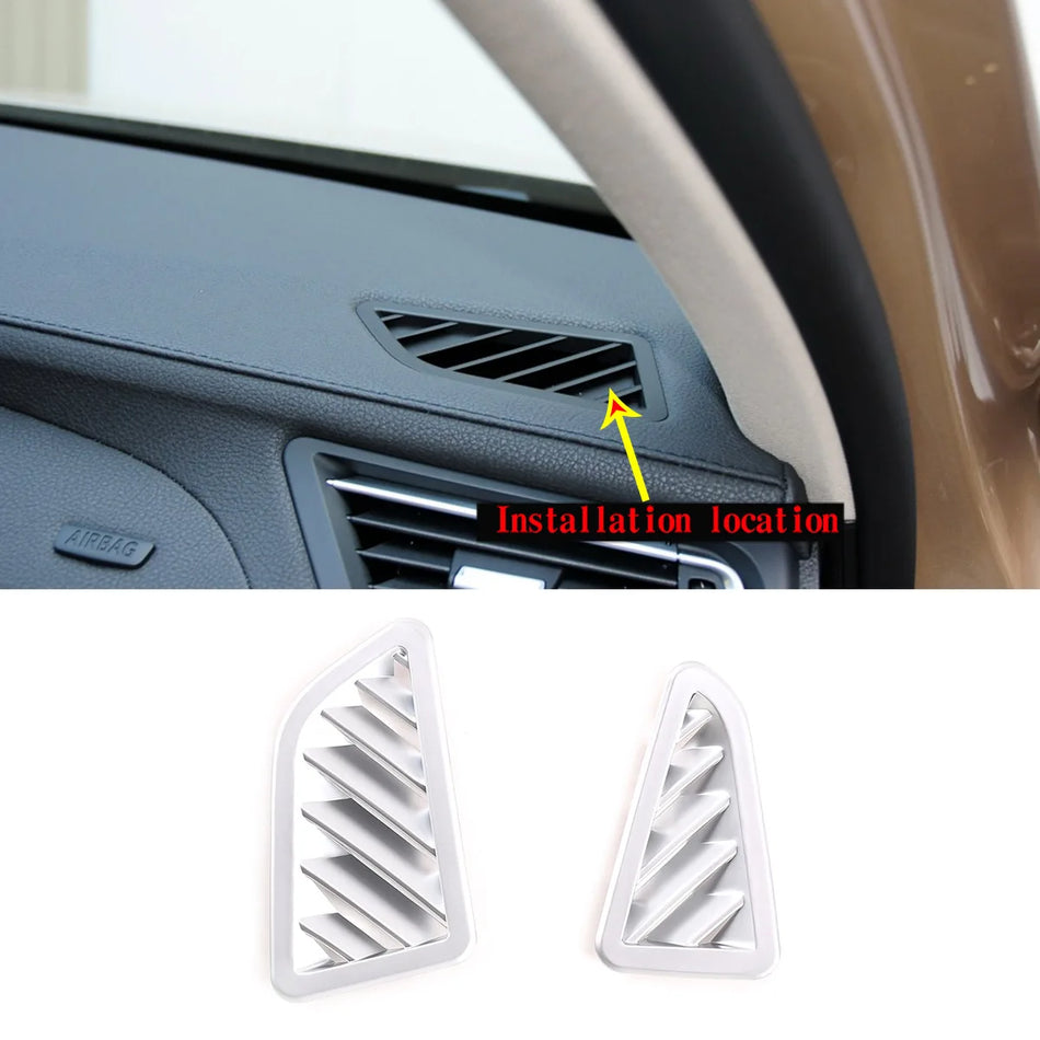 Okvir otvora za zrak instrumentne ploče za BMW 7 Seriju ABS srebrni izgled karbonskih vlakana 2009-2014