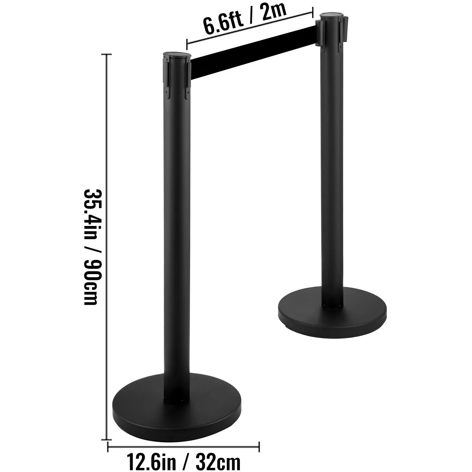 SucceBuy Stainless Belt Stanchion &ndash; Retractable Belt 6.6 Ft