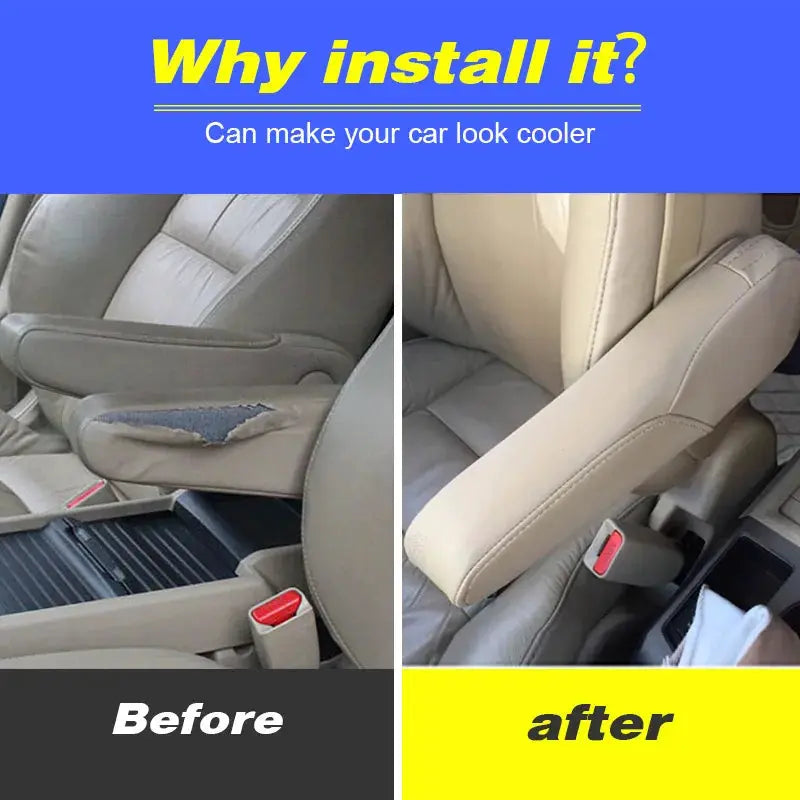 Vtear For Honda Crv Armrest Car Seat Side Pad Arm Rest Cushion Interior Parts Leather Cover Accessories 2007 2008 2011 2017 2018 by InterCyprus Trading Ltd