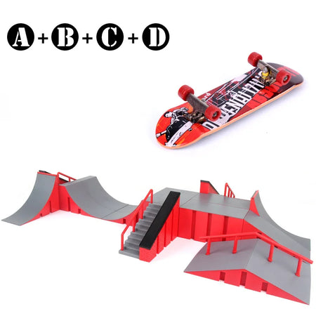 Finger Skateboard Ramp Set &ndash; Fun Training Toy for Kids ABCD