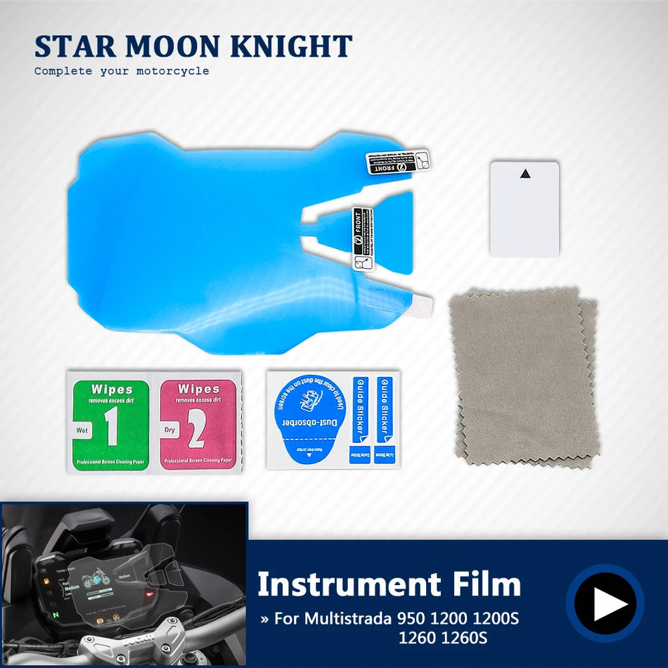 Ducati Multistrada Instrument Skyddsfilm för Instrumentbrädans Skärm, Reptåligt Skydd