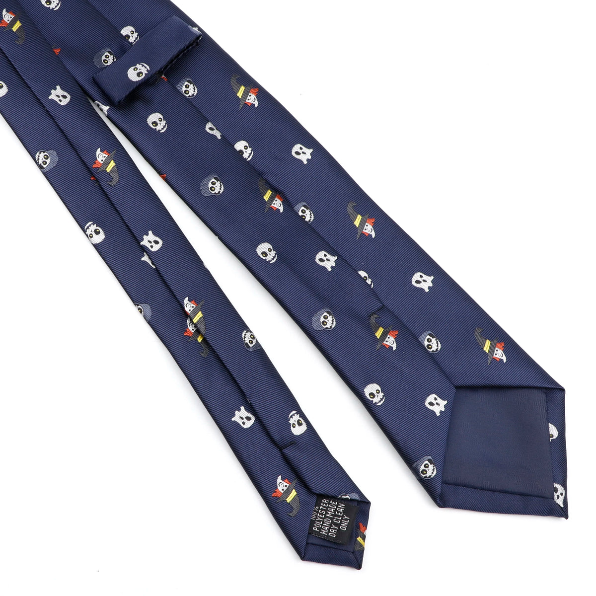 Trendy Men's Microfiber Jacquard Necktie with Skull and Floral Design