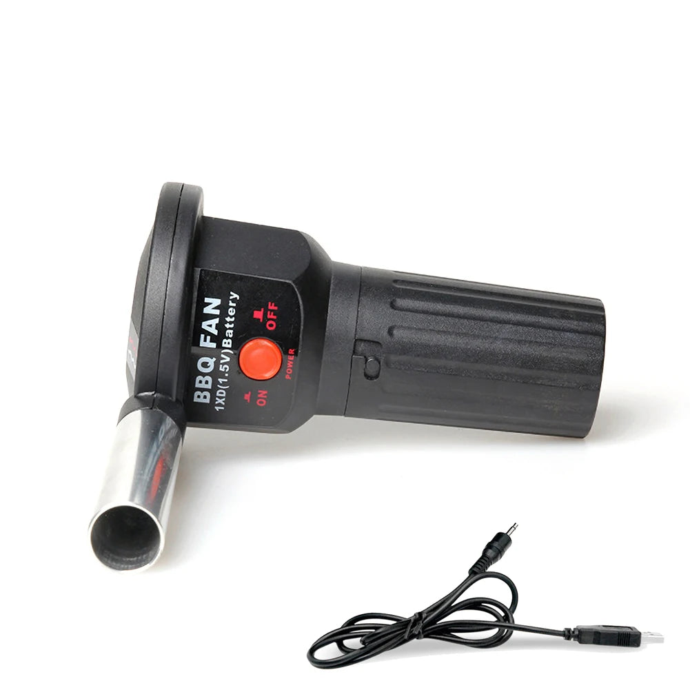 Portable USB BBQ Air Blower for Outdoor Cooking black / CHINA