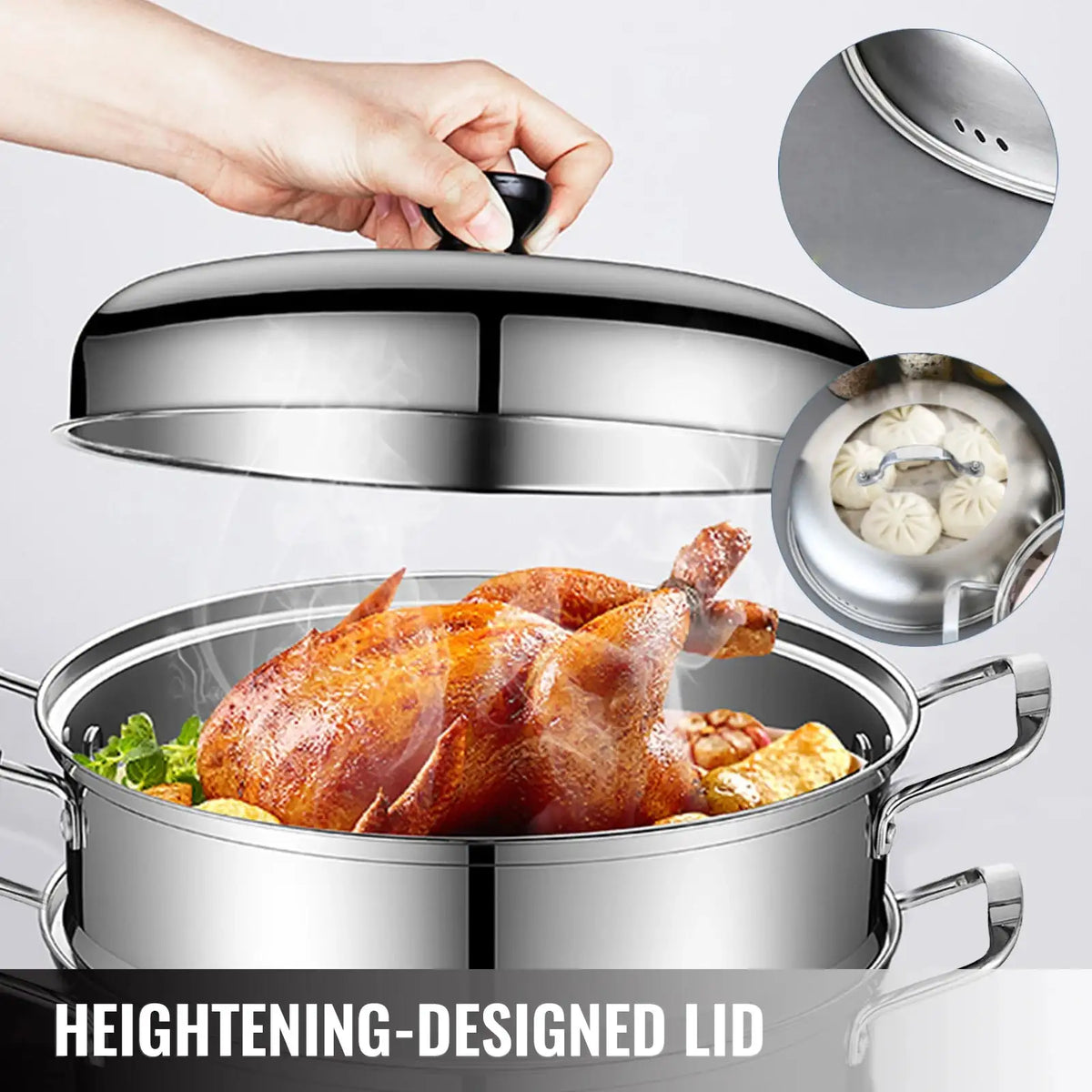 Five Layer Steamer Pot Dumplings Stainless Steel