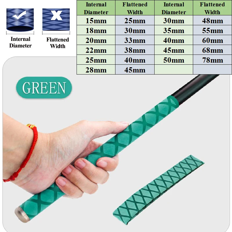 1M Non-Slip Heat Shrink Tubing 15-50mm &ndash; Five Color Options