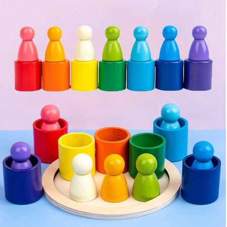 Wooden Rainbow Arched Building Blocks &ndash; Montessori Toy