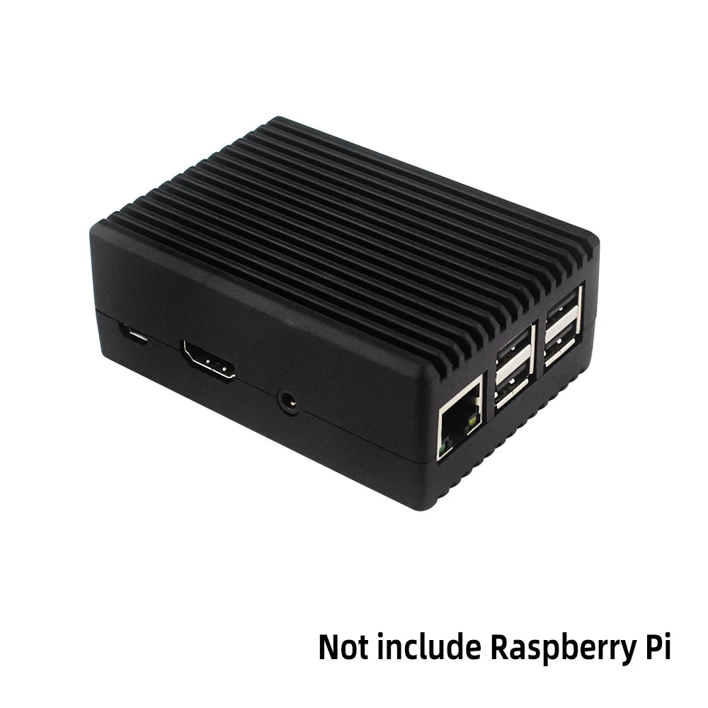 Raspberry Pi 3 Aluminum Case &ndash; Passive Cooling Armor with Thermal Pad Heat Sink Black