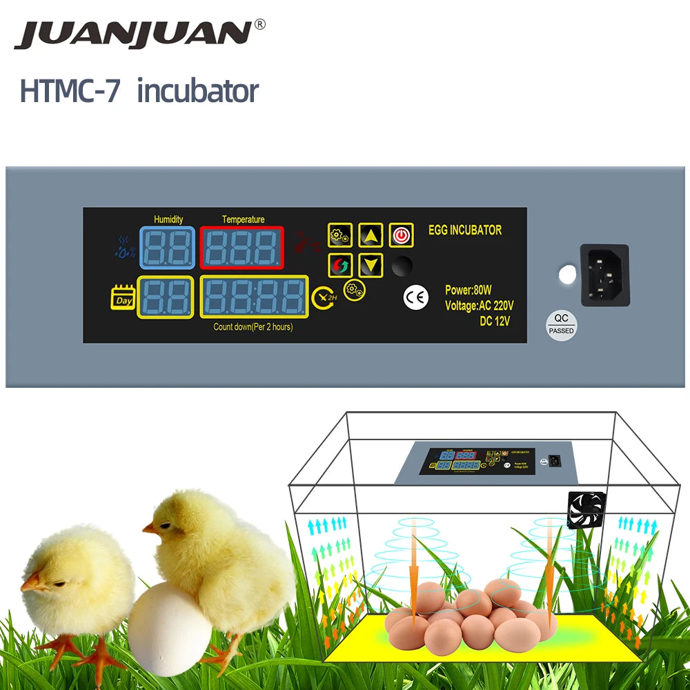 HTMC-7 Mini Egg Incubator - Auto Fan Temperature Control Default Title