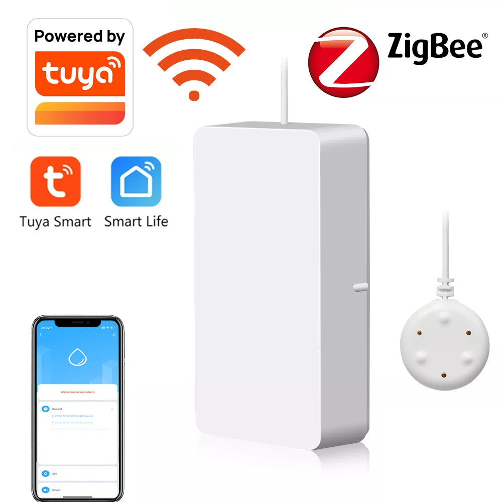 Tuya Smart Water Leak Sensor &ndash; WiFi and Zigbee Flood Alert