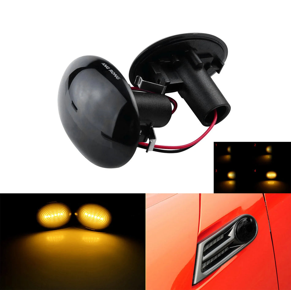 Luzes de Sinalização Lateral LED Âmbar para Mini Cooper R56 R57 R58 R59
