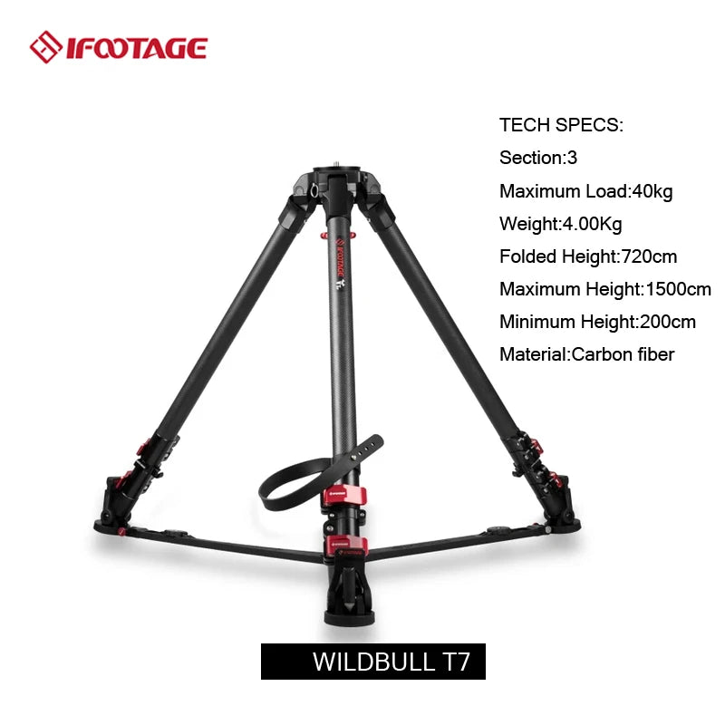 IFOOTAGE Tripod T5S T7S &ndash; Heavy Duty Aluminum, 88lb Load