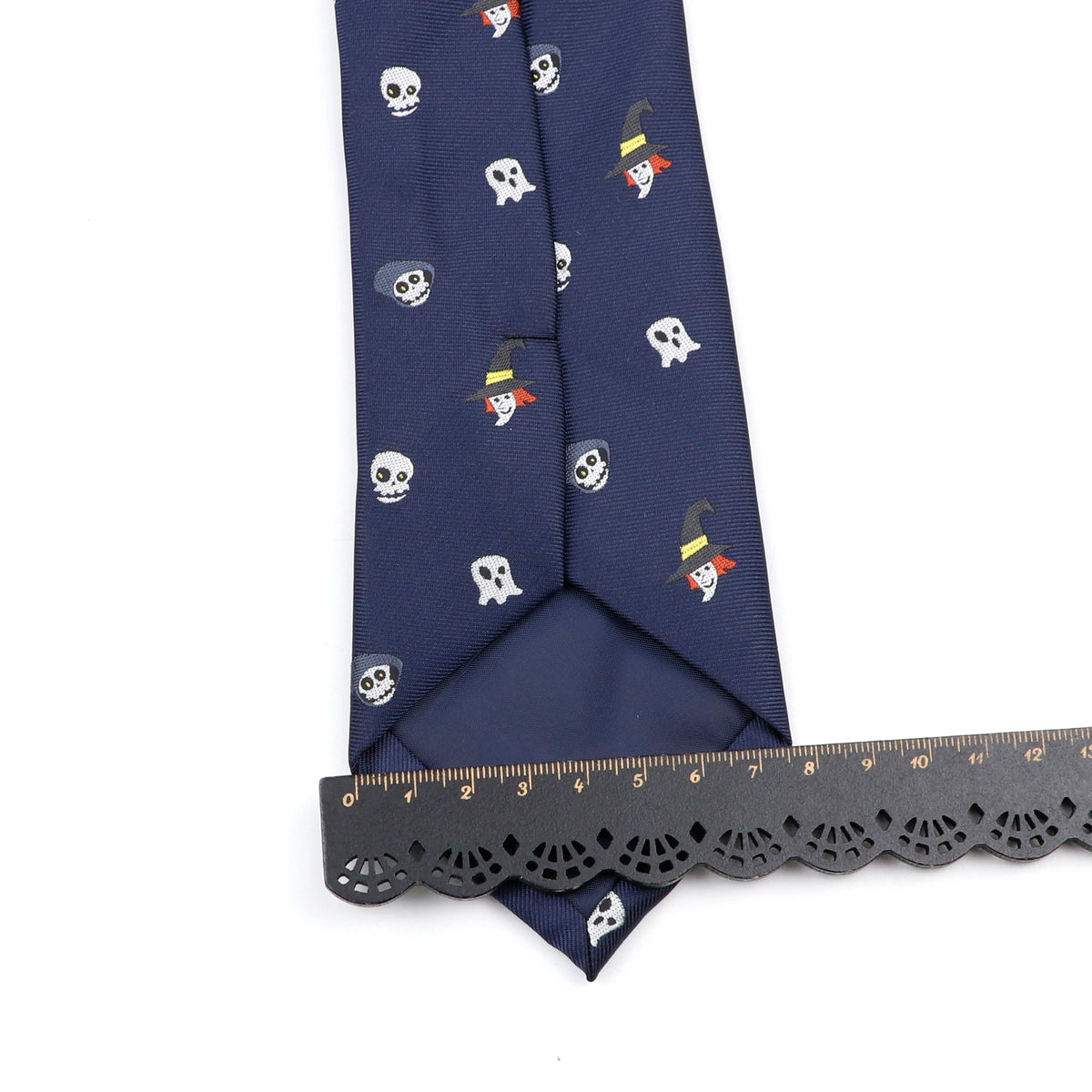 Trendy Men's Microfiber Jacquard Necktie with Skull and Floral Design