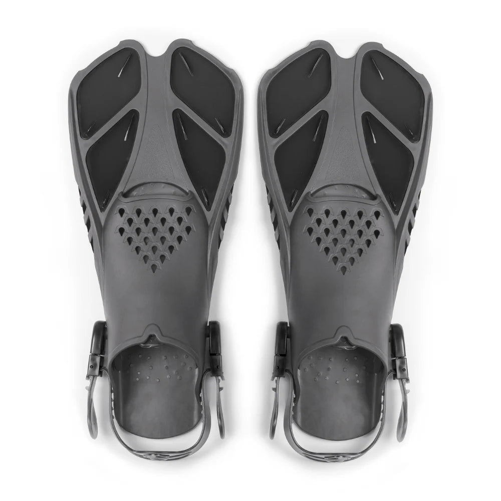 COPOZZ Adjustable Snorkeling Fins | Comfortable Silicone Dive Flippers for Adults &amp; Kids