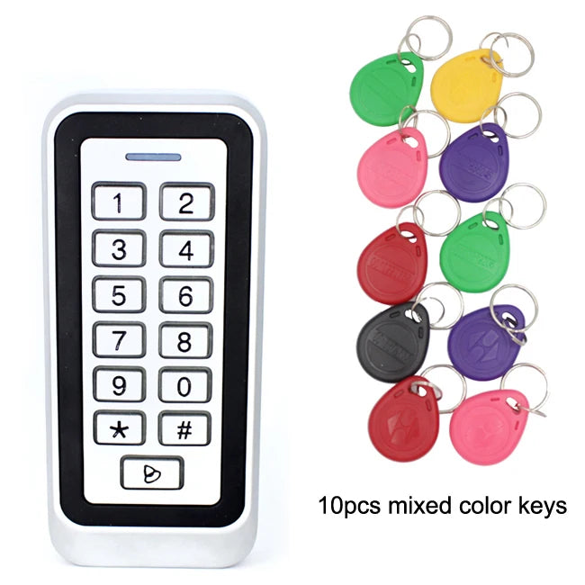 IP66 RFID Door Access Reader &ndash; Backlit Keypad 1000 User AC 10pc color key