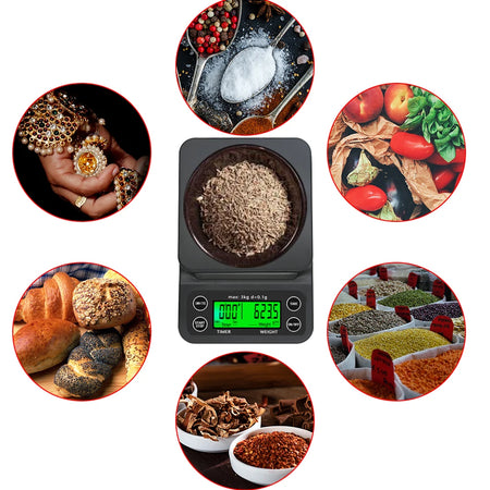 Drip Coffee Scale With Timer &ndash; 0.1g Precision And Timer