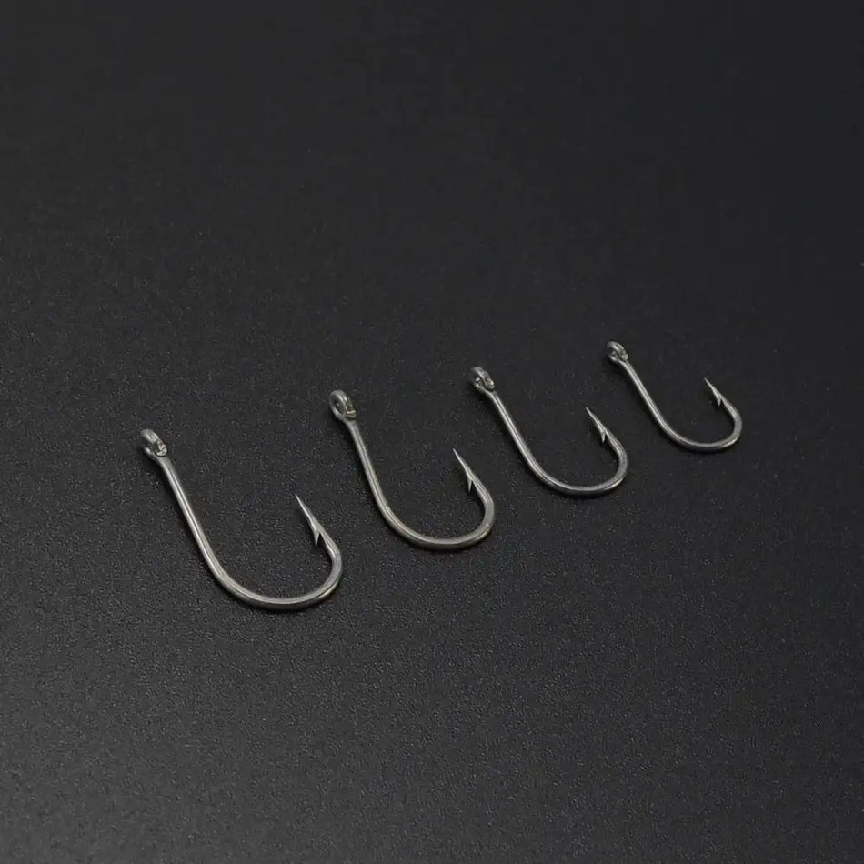 High Carbon Steel Micro Barbed Carp Hooks 50Pcs 2 4 6 8