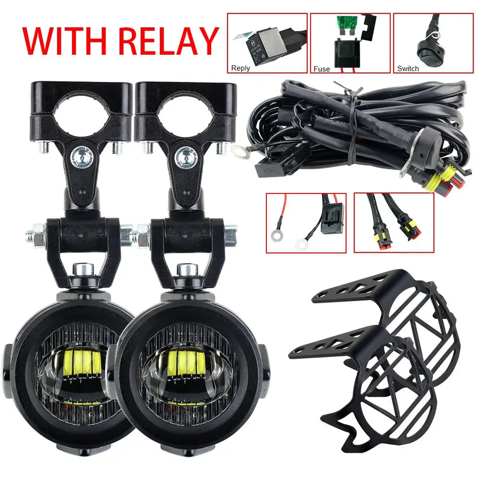 LED Lamp Assembly Auxiliary Lights for BMW R1200GS F800GS F700GS F650 K1600 Universal Motorcycle Led Driving Fog Lights by InterCyprus Trading Ltd