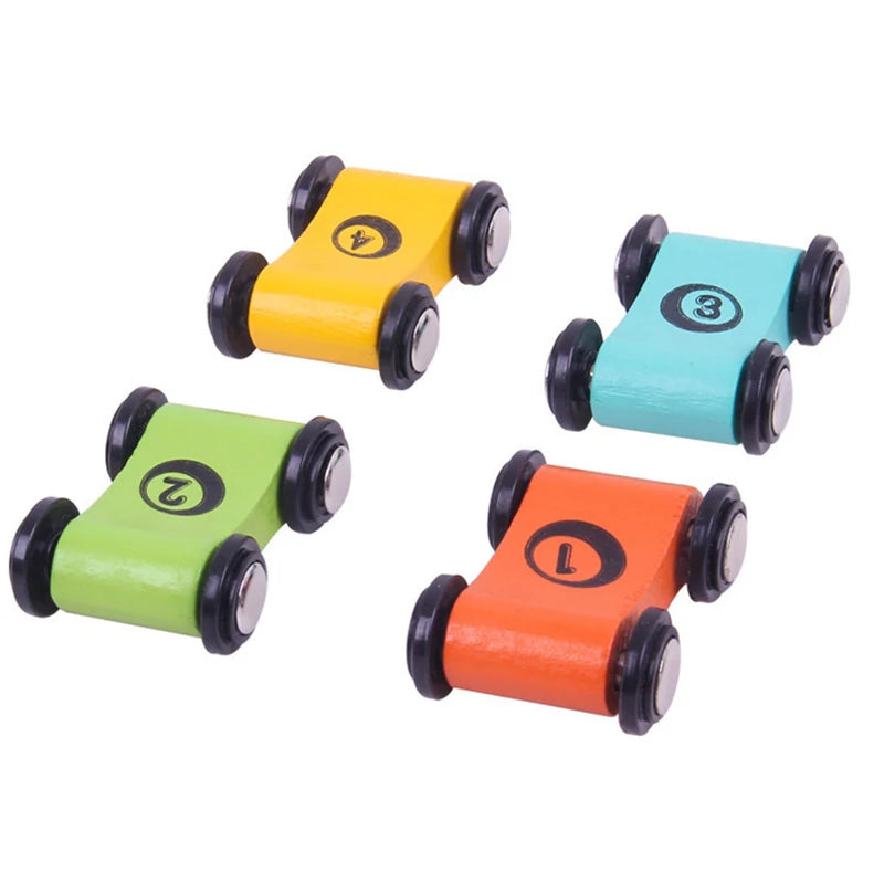 Brozebra BOS10076 Wooden Pull Back Car &ndash; Inertia Glider