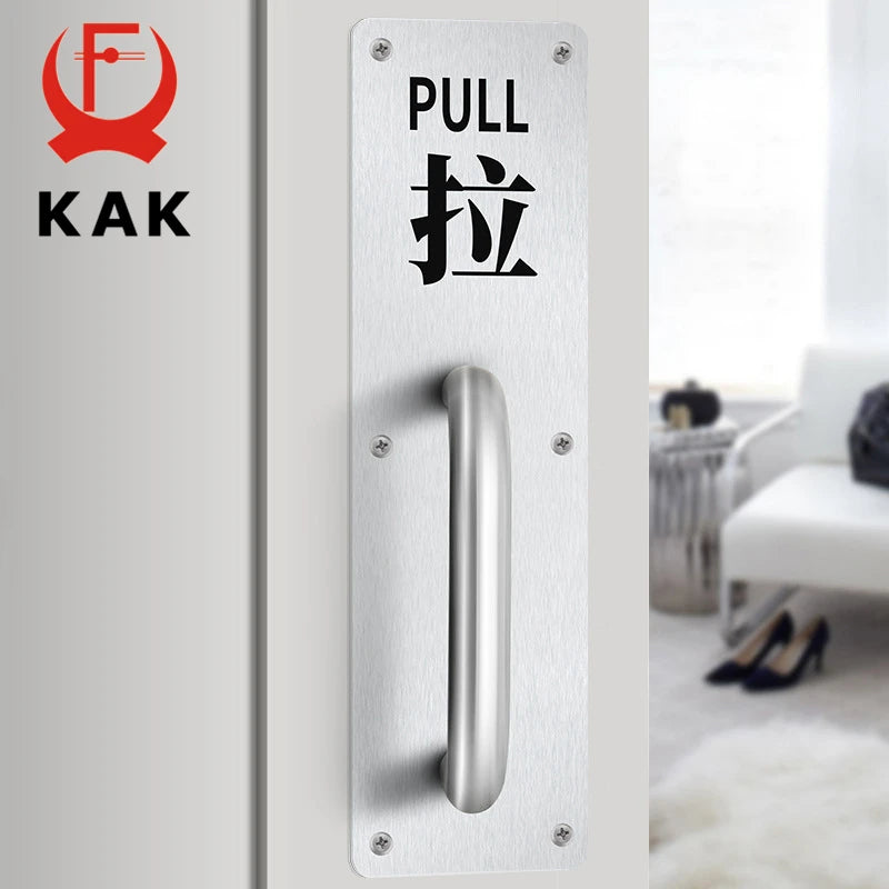 KAK Нержавеющая сталь щетинистая Ручка для раздвижной двери 200mm