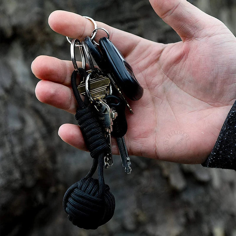 Monkey Fist Paracord Key Chain &ndash; Stainless Steel Ball