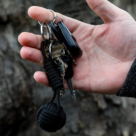 Monkey Fist Paracord Key Chain &ndash; Stainless Steel Ball