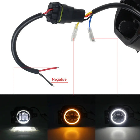 LED Fog Lights with Mounting Bracket for Jeep Wrangler JL 2018 2019 by InterCyprus Trading Ltd