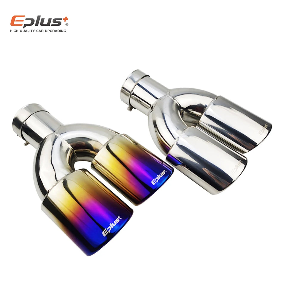 Eplus Car Muffler Exhaust Tail Pipe Stainless Steel Outlet 51mm 63mm