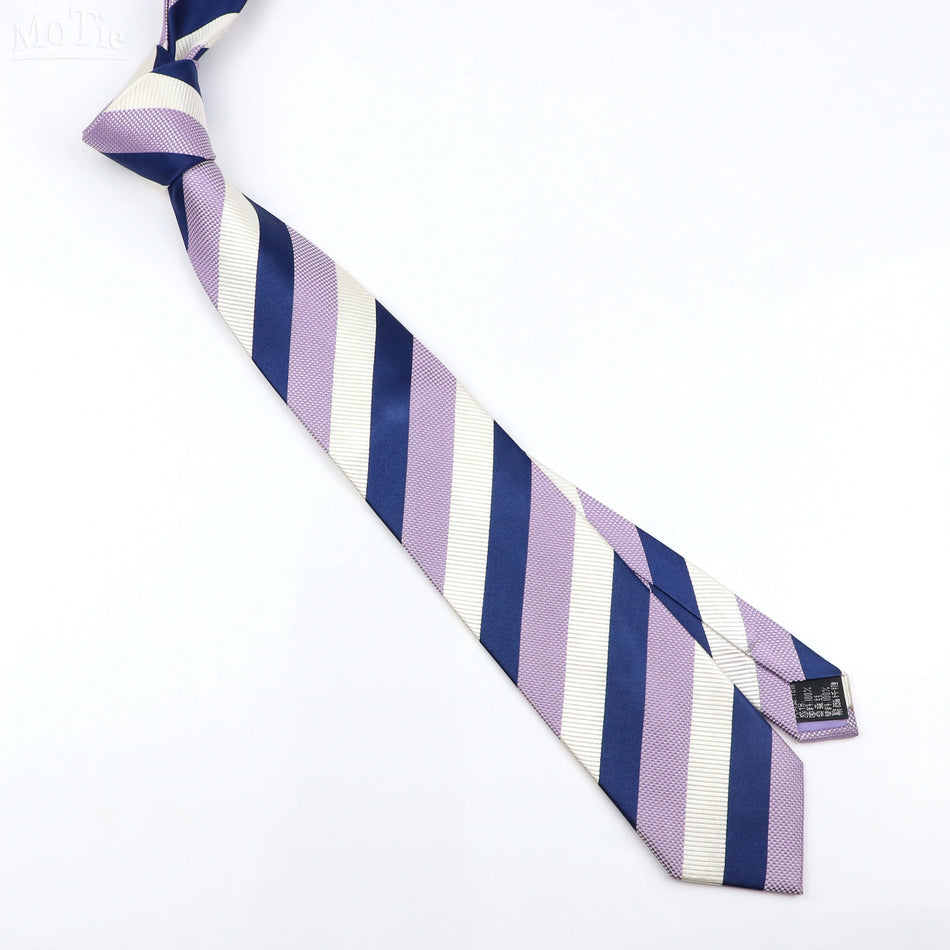 Men's 100% Silk Classic Striped Necktie for Business and Weddings