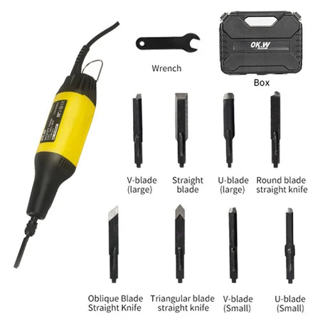 Electric Wood Carving Chisel - 50W High-Speed Tool Set 6