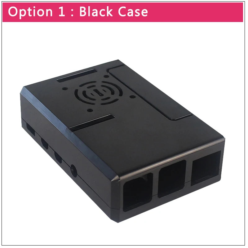 Raspberry Pi 4 Model B Case &ndash; Removable GPIO Cover with Cooling Fan Black