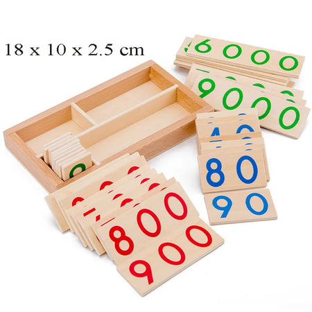 Counting Box Math Montessori Toys - Wooden Math Counters BZS00031