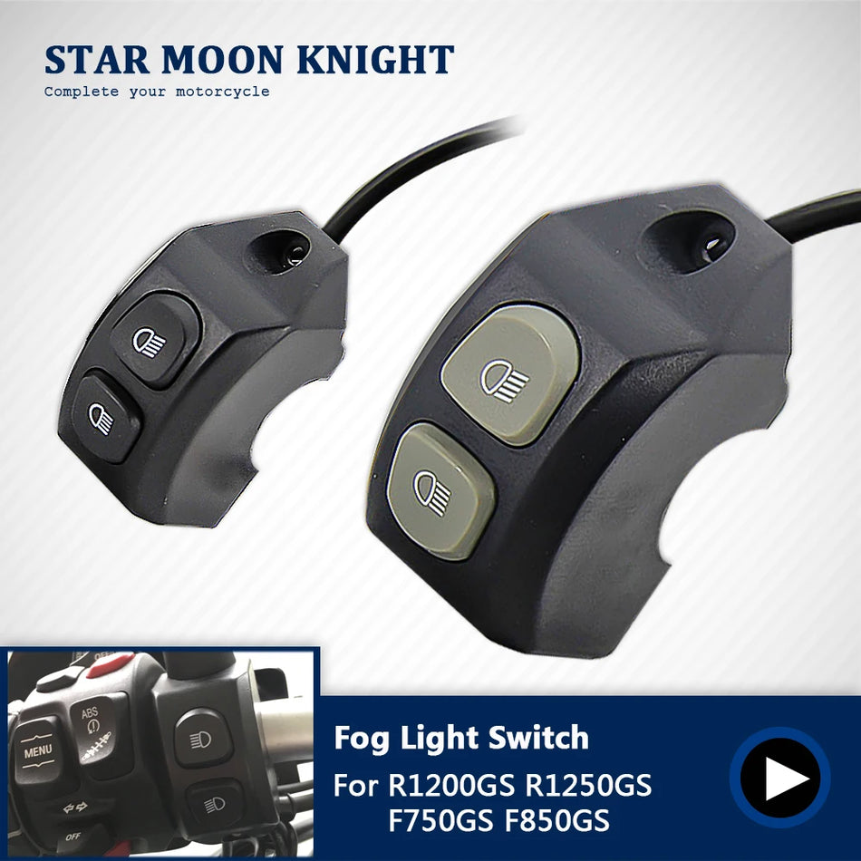 Kit de Faro Antiniebla LED para BMW R1200GS y R1250GS con Interruptor de Elevación de Parabrisas y Relé